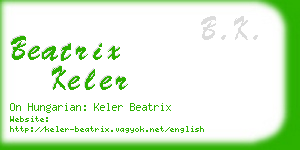 beatrix keler business card